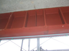 吹付 施工前｜H形鋼プレート