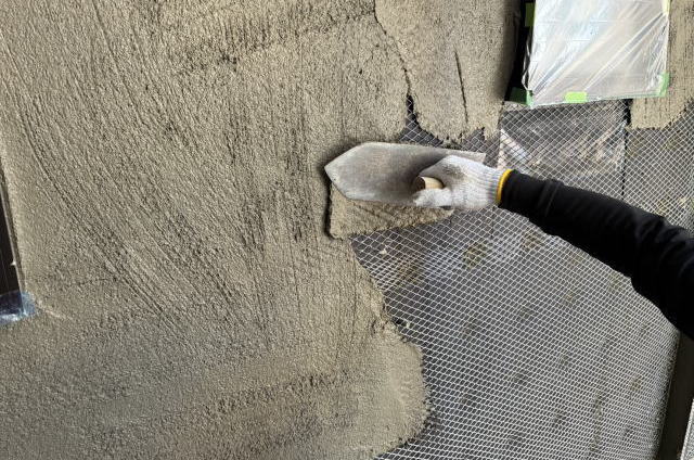 ブレストロング工法施工3｜モルタル